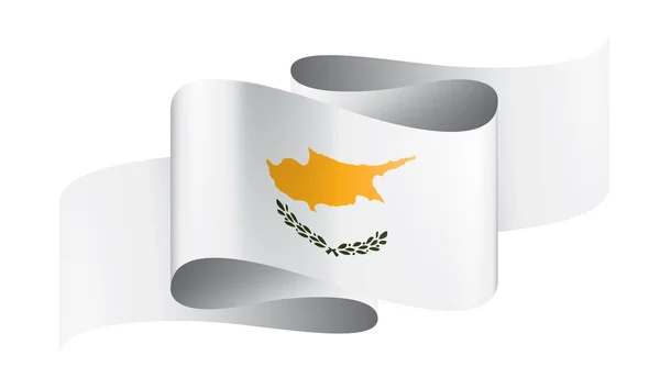 De vlag van Cyprus, vectorillustratie op een witte achtergrond — Stockvector