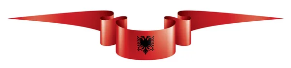 Bandeira da Albânia, ilustração vetorial sobre um fundo branco — Vetor de Stock