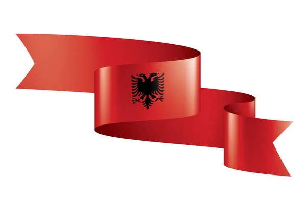 Прапор Албанії, Векторні ілюстрації на білому фоні — стоковий вектор
