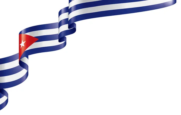 Drapeau de Cuba, illustration vectorielle sur fond blanc — Image vectorielle