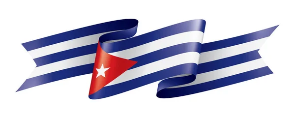 Drapeau de Cuba, illustration vectorielle sur fond blanc — Image vectorielle