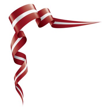 Letonya bayrağı, beyaz bir arka plan üzerinde vektör çizim