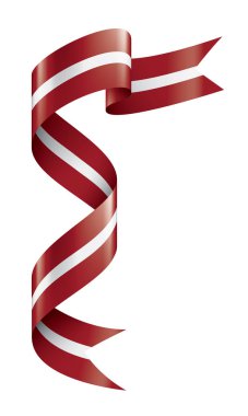 Letonya bayrağı, beyaz bir arka plan üzerinde vektör çizim