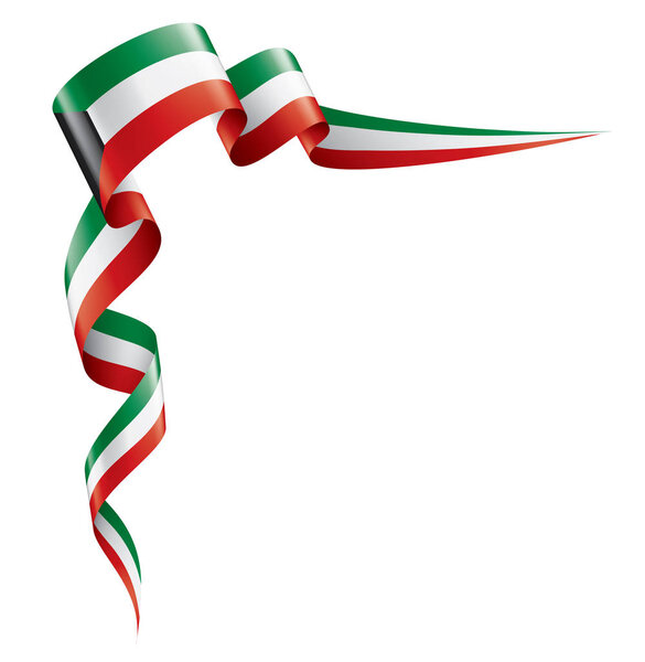 Kuwait flag, vector illustration on a white background
