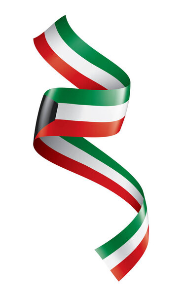 Kuwait flag, vector illustration on a white background