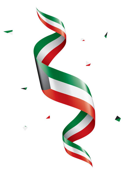 Kuwait flag, vector illustration on a white background
