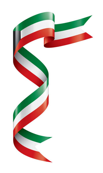 Kuwait flag, vector illustration on a white background