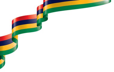Mauritius bayrak, beyaz bir arka plan üzerinde vektör çizim