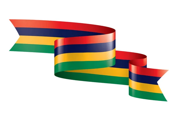 Bandera de Mauricio, ilustración vectorial sobre fondo blanco — Vector de stock