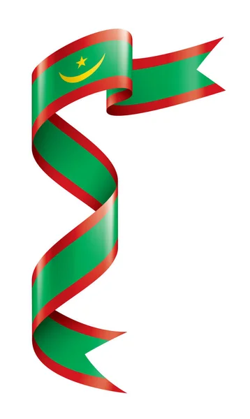 Bandeira da Mauritânia, ilustração vetorial sobre um fundo branco — Vetor de Stock