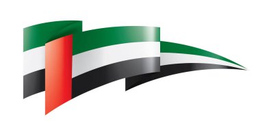 Birleşik Arap Emirlikleri bayrağı, beyaz bir arka plan üzerinde vektör çizim