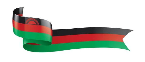 Bendera Malawi, gambar vektor pada latar belakang putih - Stok Vektor