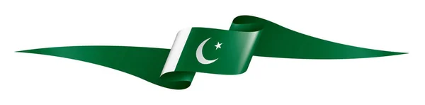 Pakistánská vlajka, vektorová ilustrace na bílém pozadí — Stockový vektor