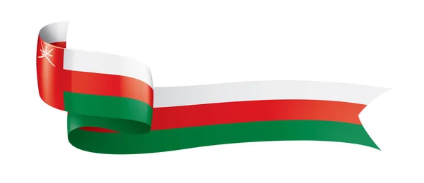 Oman flag, vector illustration on a white background — Stock Vector