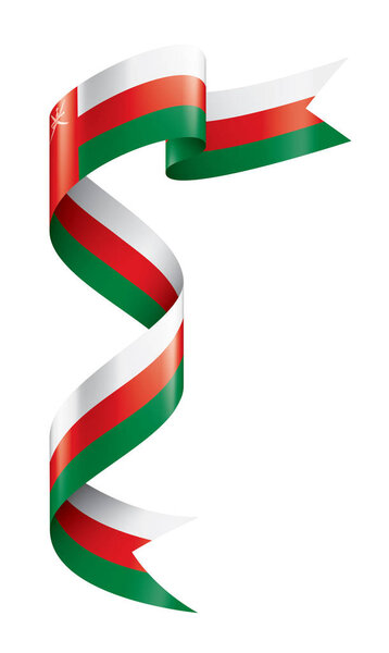 Oman flag, vector illustration on a white background