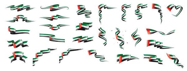 Egyesült Arab Emírségek zászló, egy fehér háttér vektor illusztráció — Stock Vector
