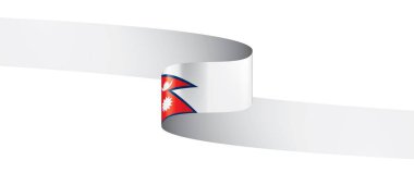 Nepal bayrağı, beyaz bir arka plan üzerinde vektör çizim