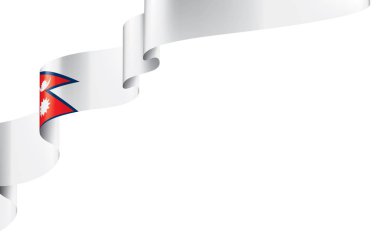 Nepal bayrağı, beyaz bir arka plan üzerinde vektör çizim