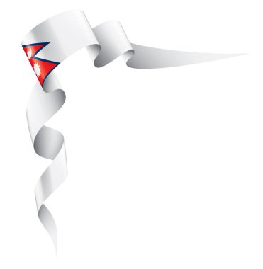 Nepal bayrağı, beyaz bir arka plan üzerinde vektör çizim