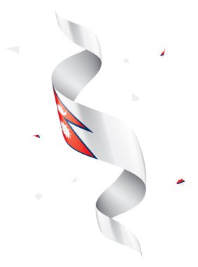 Nepal bayrağı, beyaz bir arka plan üzerinde vektör çizim