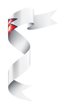 Nepal bayrağı, beyaz bir arka plan üzerinde vektör çizim