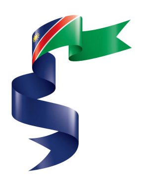 Namibya bayrak, beyaz bir arka plan üzerinde vektör çizim