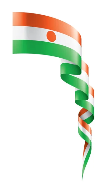 Drapeau Niger, illustration vectorielle sur fond blanc — Image vectorielle