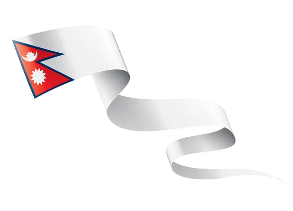 Bandera de Nepal, ilustración vectorial sobre fondo blanco — Vector de stock