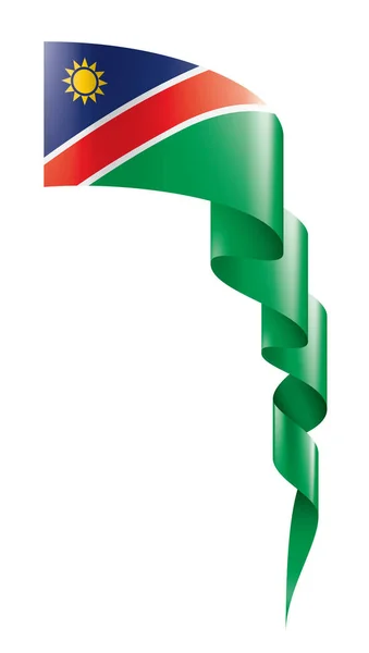 Bandeira da Namíbia, ilustração vetorial sobre um fundo branco —  Vetores de Stock