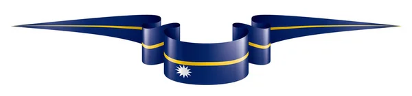 Bandera de Nauru, ilustración vectorial sobre fondo blanco — Vector de stock