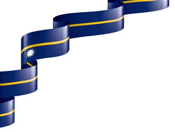 Naurus flagga, vektorillustration på vit bakgrund — Stock vektor