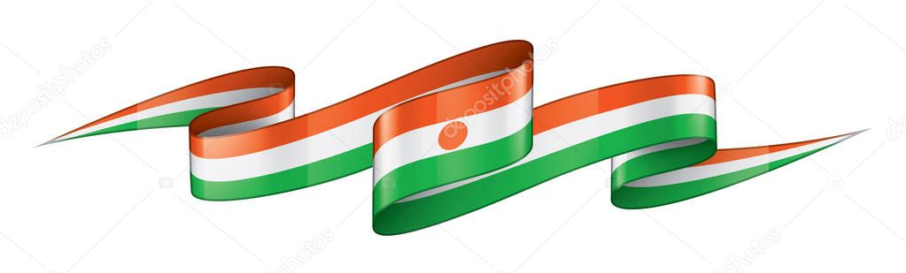 Niger flag, vector illustration on a white background Royalty Free Stock Illustrations