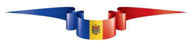 Moldova bayrağı, beyaz bir arka plan üzerinde vektör çizim
