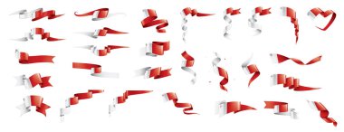 Malta bayrağı, beyaz bir arka plan üzerinde vektör çizim