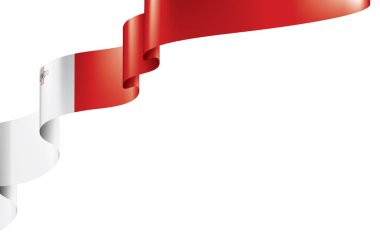 Malta bayrağı, beyaz bir arka plan üzerinde vektör çizim