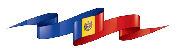 Moldavien flagga, vektorillustration på vit bakgrund — Stock vektor