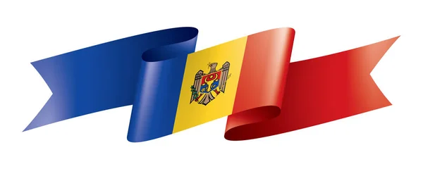 モルドバの旗、白の背景にベクトル画像 — ストックベクタ