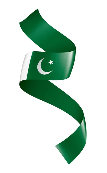 Drapeau du Pakistan, illustration vectorielle sur fond blanc — Image vectorielle