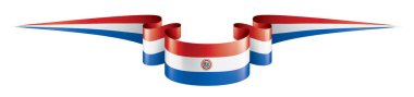 Paraguay bayrak, beyaz bir arka plan üzerinde vektör çizim
