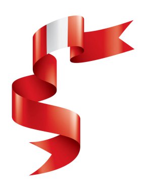 Peru bayrağı, beyaz bir arka plan üzerinde vektör çizim