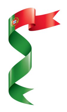 Portekiz bayrağı, beyaz bir arka plan üzerinde vektör çizim