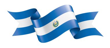 Salvador bayrağı, beyaz arkaplanda vektör çizimi