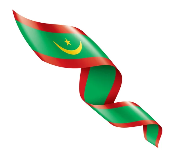 Bandeira da Mauritânia, ilustração vetorial sobre um fundo branco —  Vetores de Stock