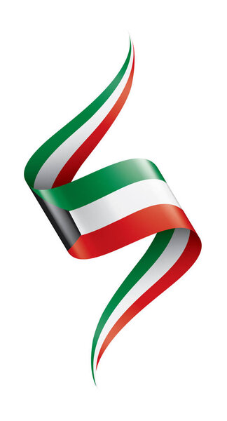Kuwait flag, vector illustration on a white background