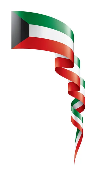 Flagge Kuwaits, Vektorabbildung auf weißem Hintergrund — Stockvektor