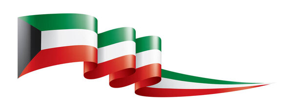 Kuwait flag, vector illustration on a white background