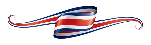 Bandera de Costa Rica, ilustración vectorial sobre fondo blanco — Vector de stock