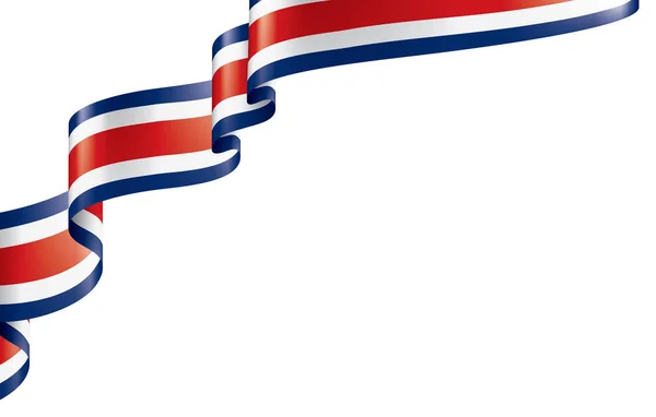 Kostarika vlajka, vektorové ilustrace na bílém pozadí — Stockový vektor