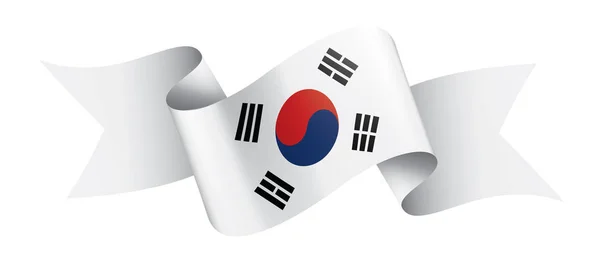 Drapeau sud-coréen, illustration vectorielle sur fond blanc — Image vectorielle