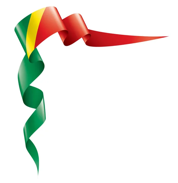 Bandeira do Congo, ilustração vetorial sobre um fundo branco — Vetor de Stock